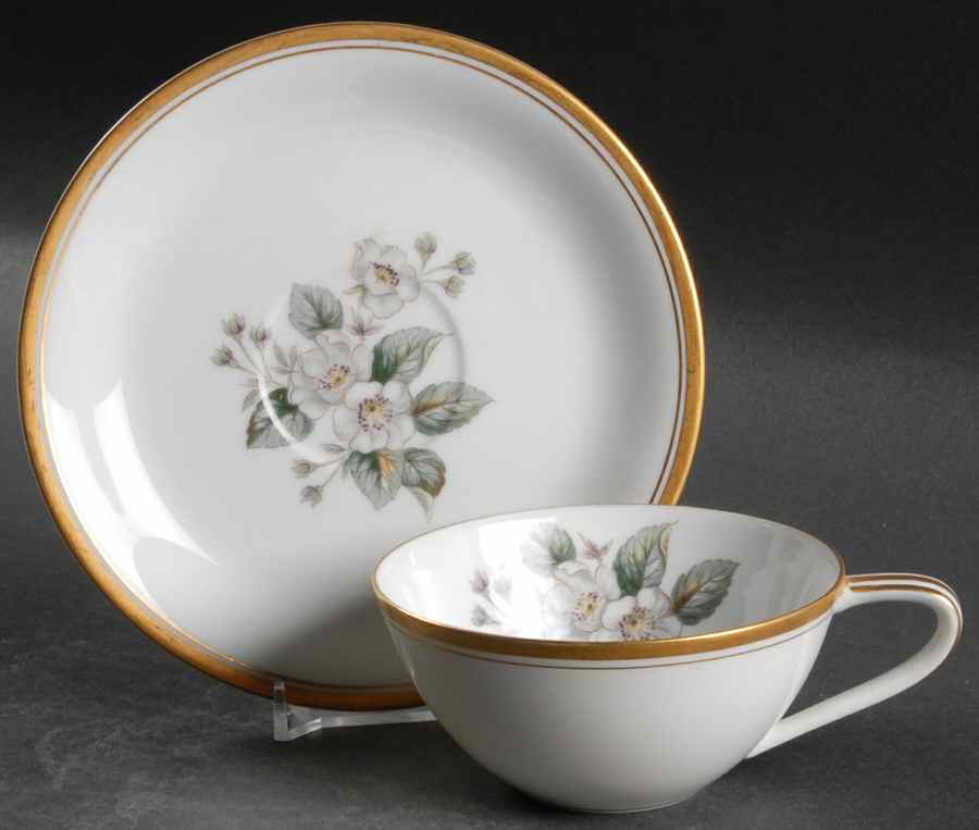 5463 Flat Cup & Saucer Set by Noritake-1