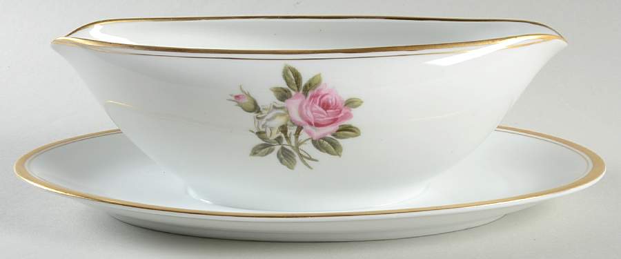 5464 Gravy Boat with Attached Underplate by Noritake-1