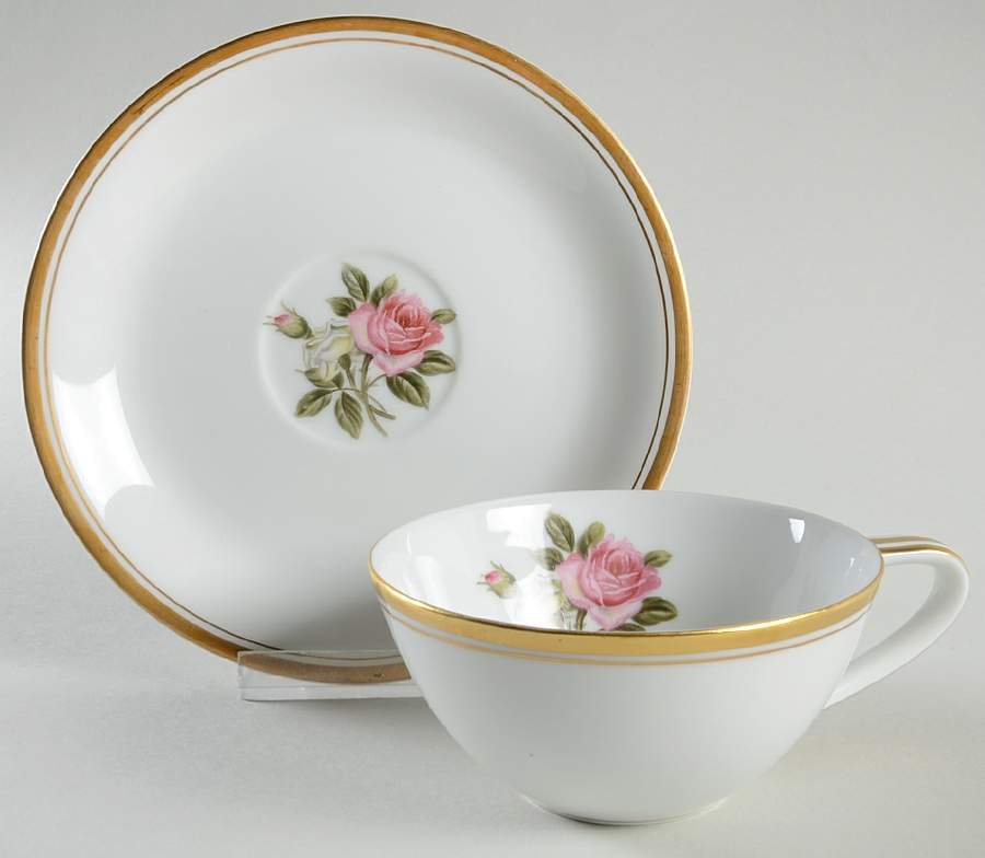 5464 Flat Cup & Saucer Set by Noritake-1