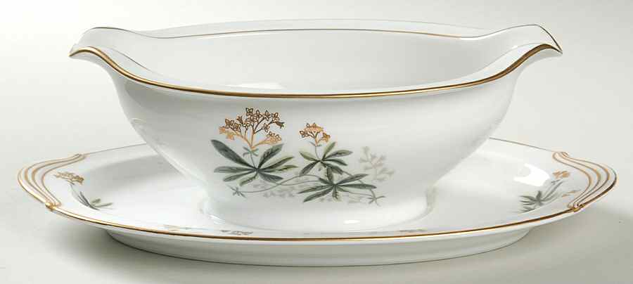 5471 Gravy Boat with Attached Underplate by Noritake-1