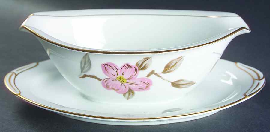 5473 Gravy Boat with Attached Underplate by Noritake-1