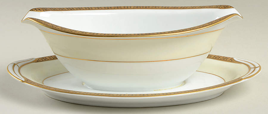 5485 Gravy Boat with Attached Underplate by Noritake-1
