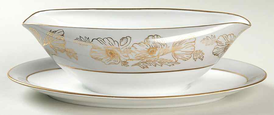 5489 Gravy Boat with Attached Underplate by Noritake-1
