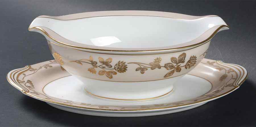 5491 Gravy Boat with Attached Underplate by Noritake-1