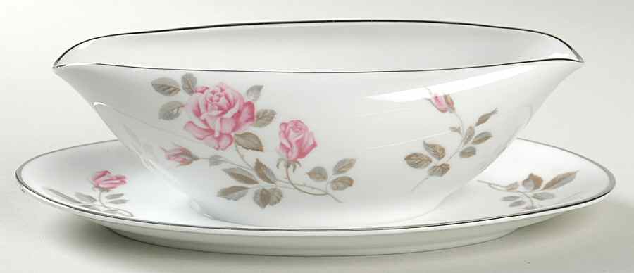 5573 Gravy Boat with Attached Underplate by Noritake-1