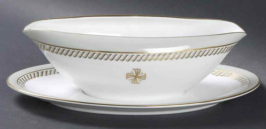 5583 Gravy Boat with Attached Underplate by Noritake-1