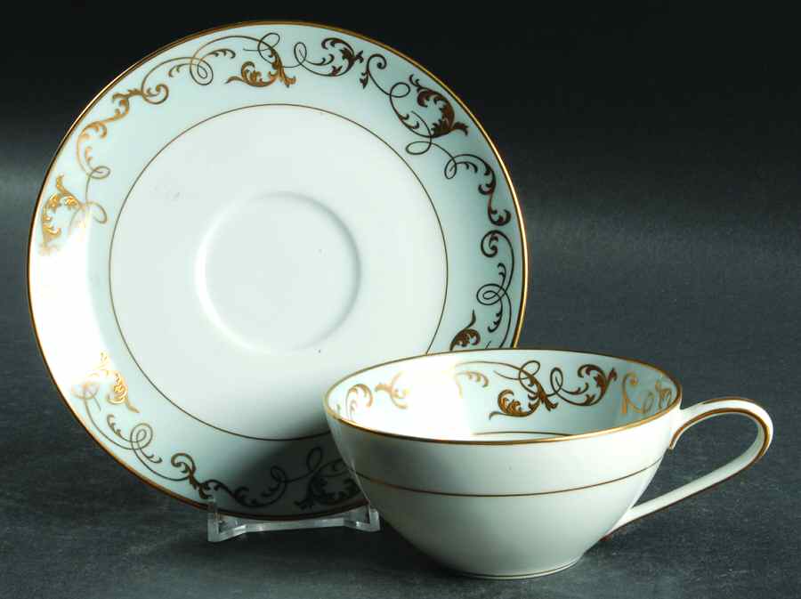 5587 Flat Cup & Saucer Set by Noritake-1