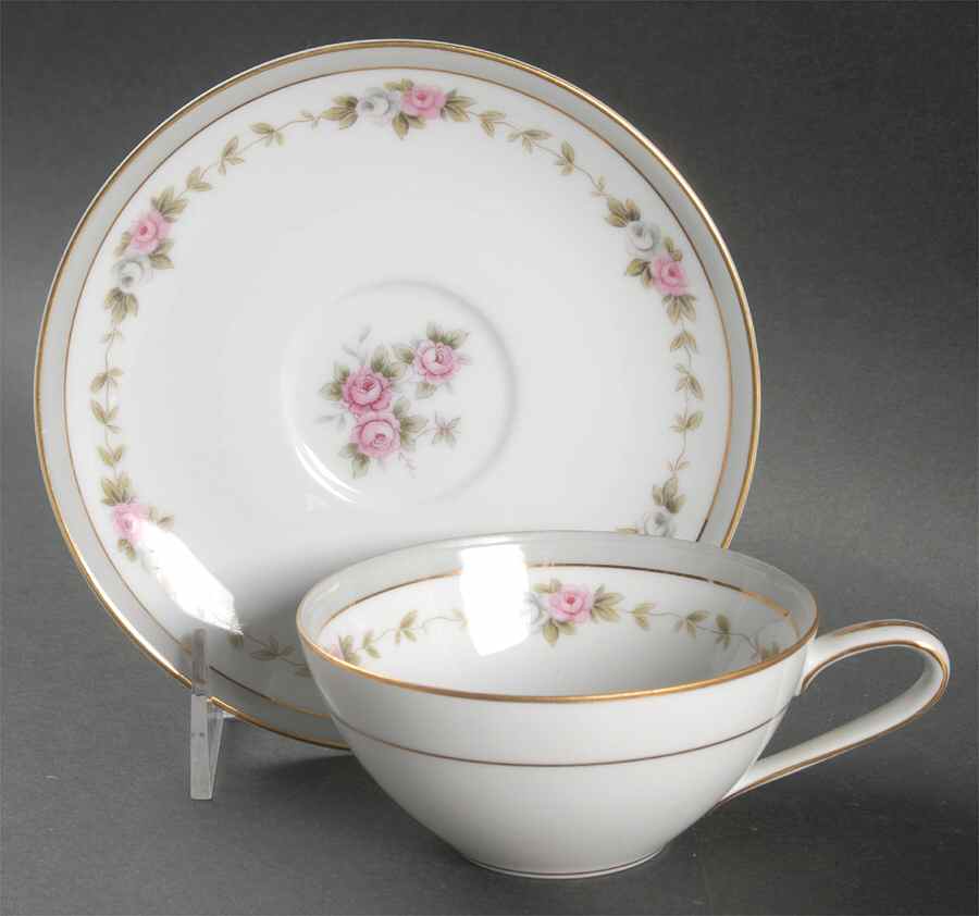5598 Flat Cup & Saucer Set by Noritake-1