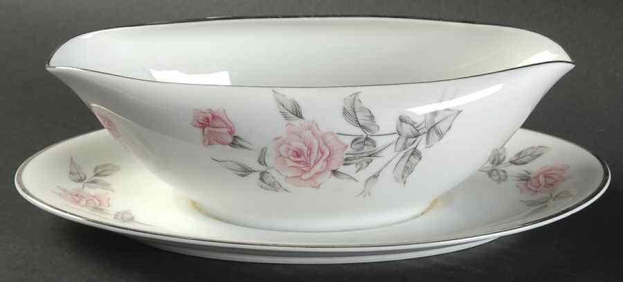 5691 Gravy Boat with Attached Underplate by Noritake-1