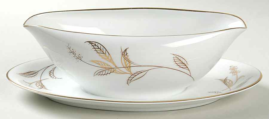 5693 Gravy Boat with Attached Underplate by Noritake-1