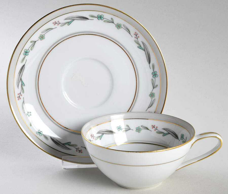 5695 Flat Cup & Saucer Set by Noritake-1