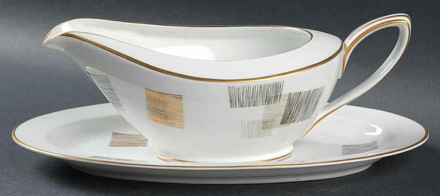 6928 Gravy Boat & Underplate by Noritake-1