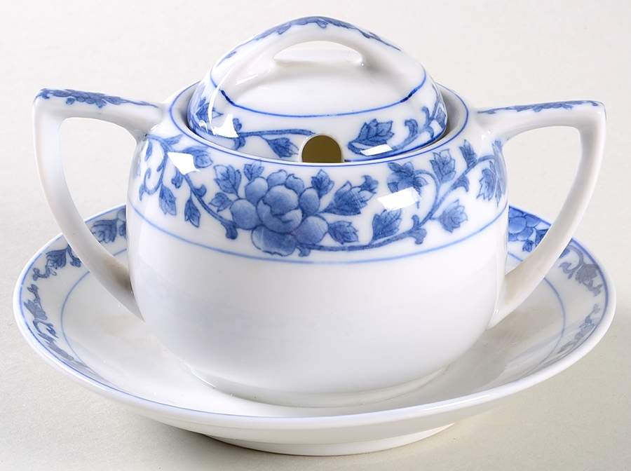 9488 Mustard with Lid & Attached Underplate by Noritake-1