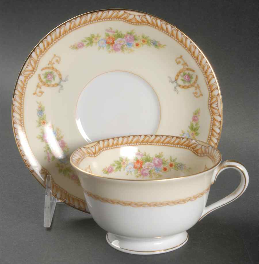 Abelia Footed Cup & Saucer Set by Noritake-1