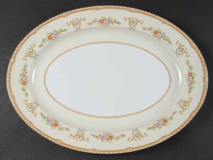 Abelia 16" Oval Serving Platter by Noritake-1