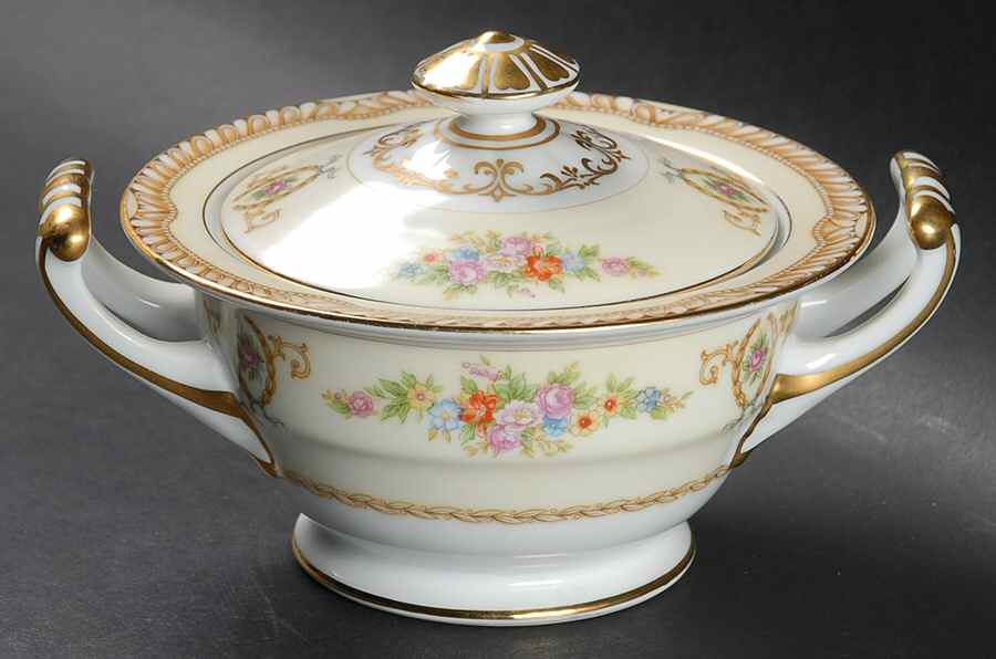 Abelia Sugar Bowl & Lid by Noritake-1