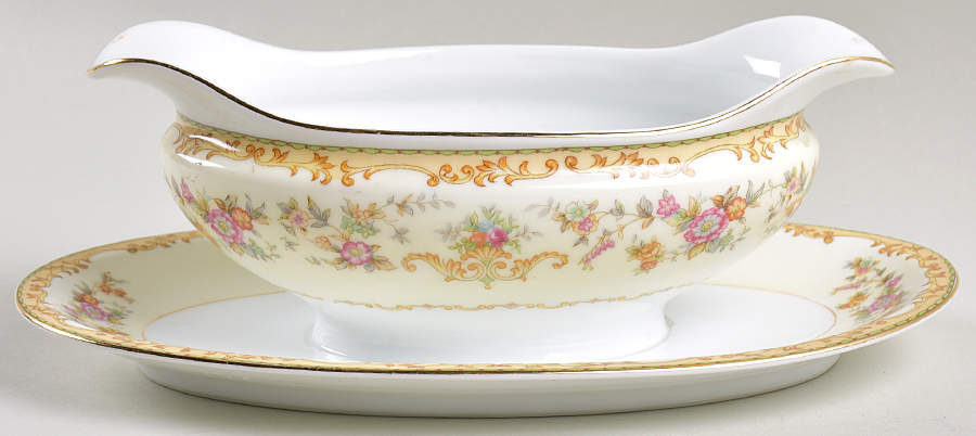 Aberdale Gravy Boat with Attached Underplate by Noritake-1