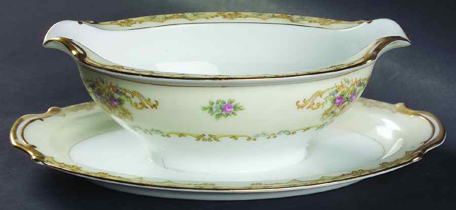Acacia Gravy Boat with Attached Underplate by Noritake-1