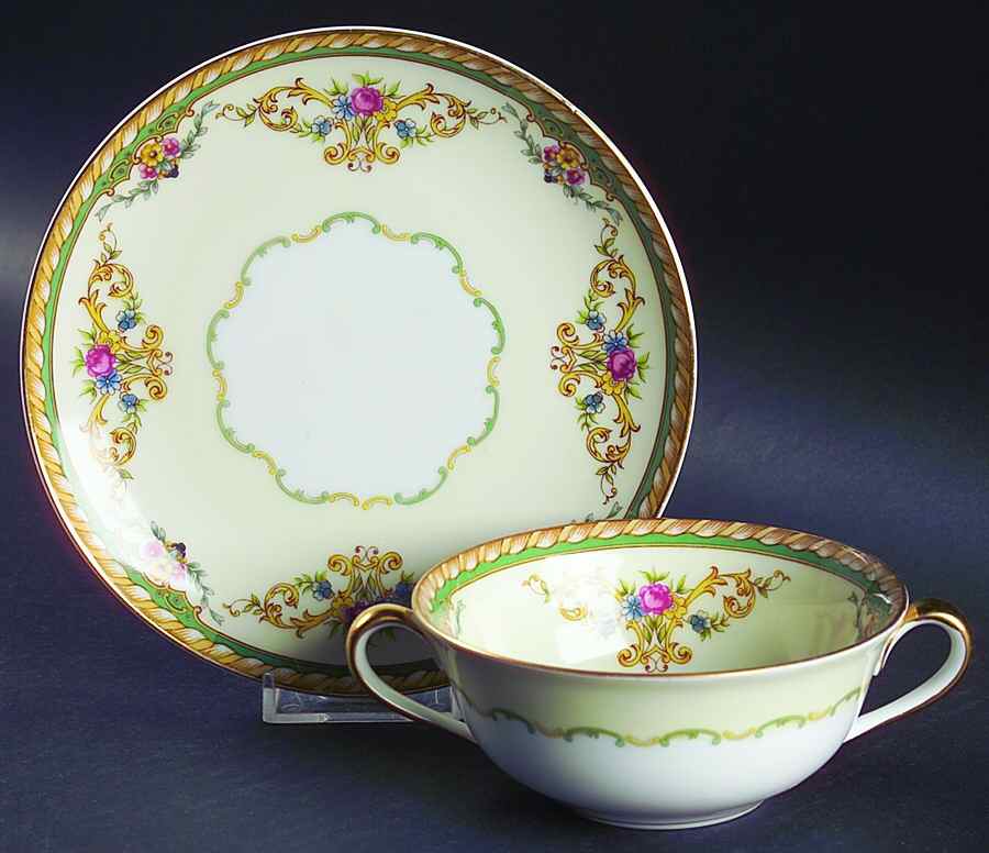 Acalon Flat Cream Soup Bowl & Saucer Set by Noritake-1