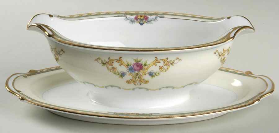 Acalon Gravy Boat with Attached Underplate by Noritake-1