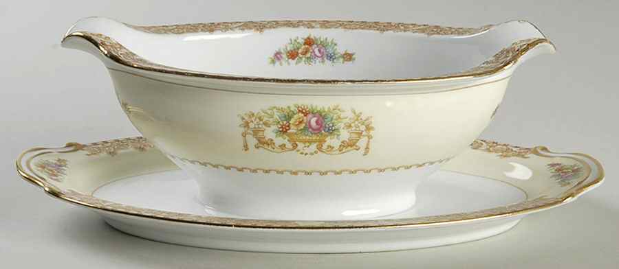 Acton Gravy Boat with Attached Underplate by Noritake-1