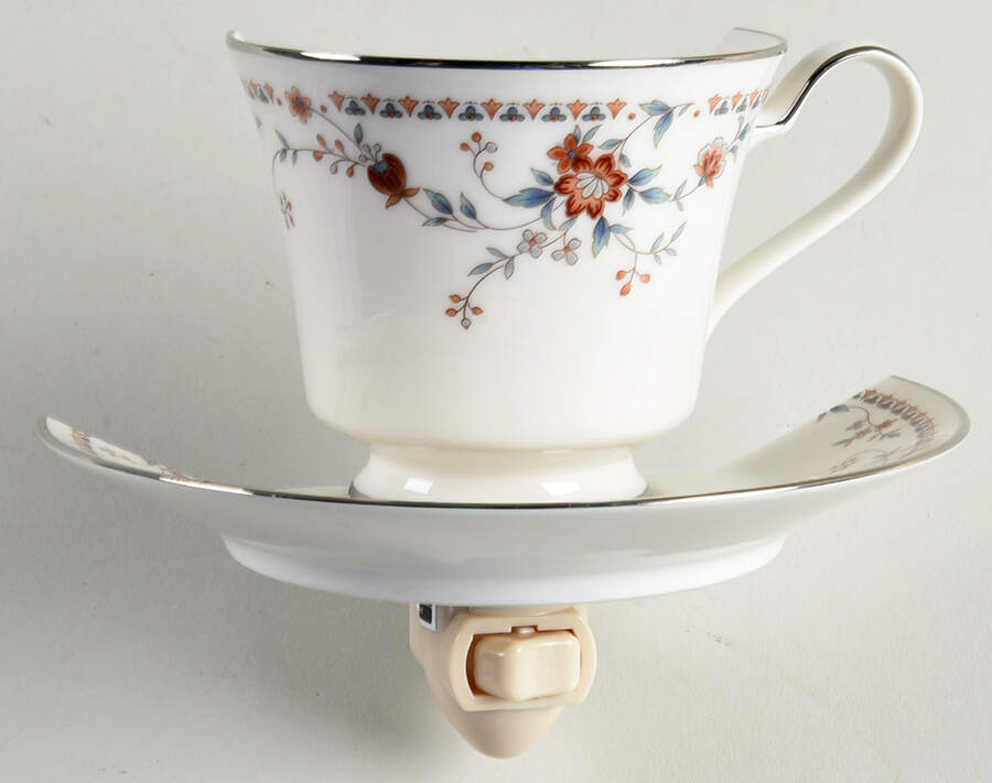 Adagio 4 3/8"-4 5/8" Night Light/Cup & Saucer HC by Noritake-1