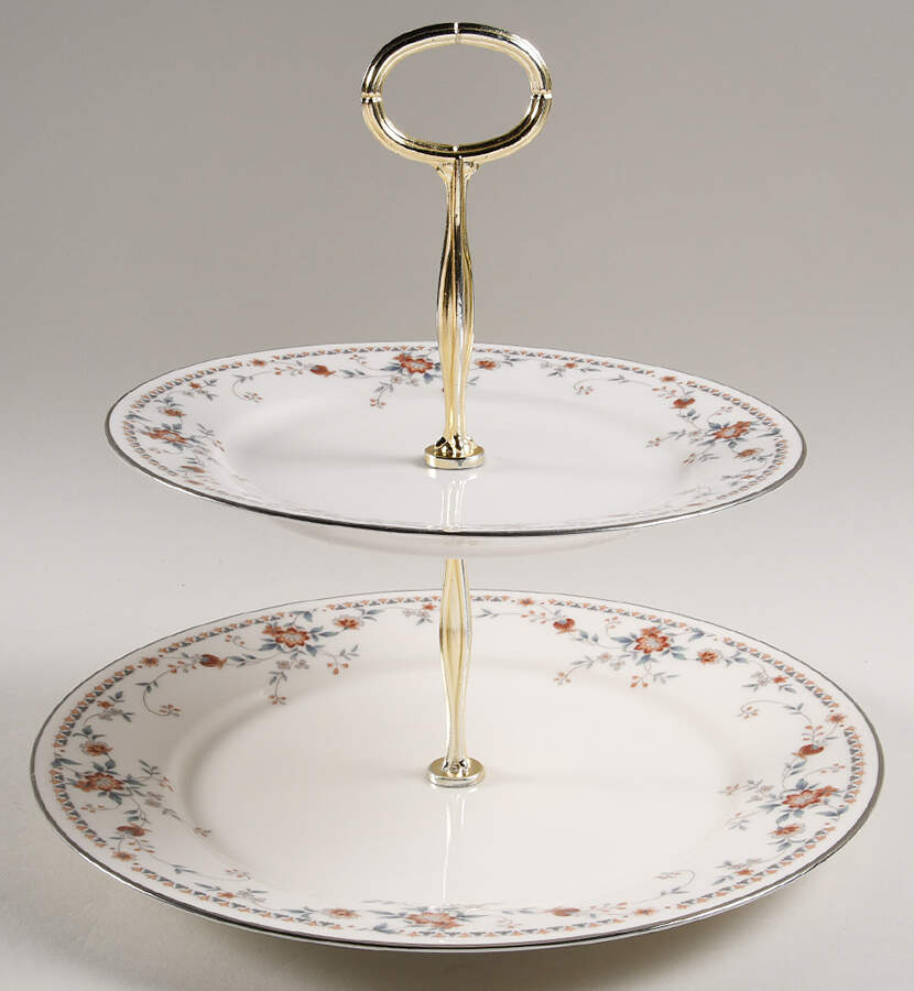 Adagio 6 5/8"-10"  2 Tiered Serving Tray (Dp, Sp) HC by Noritake-1