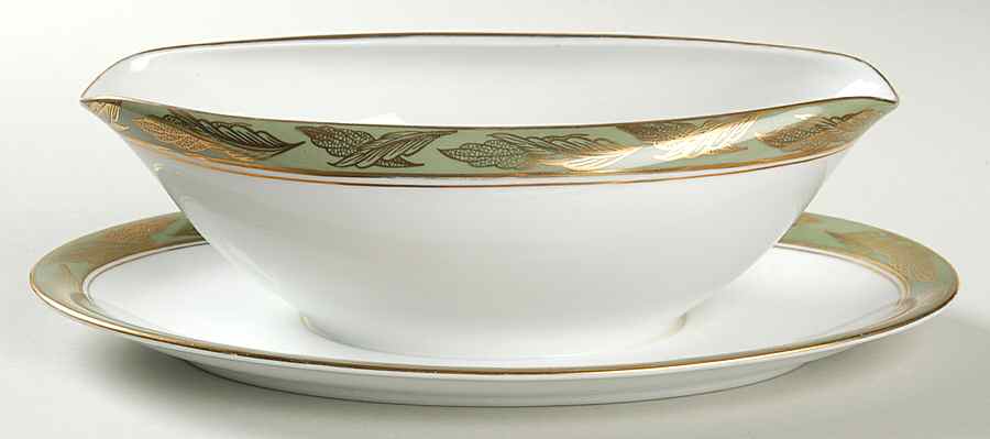 Adala Gravy Boat with Attached Underplate by Noritake-1