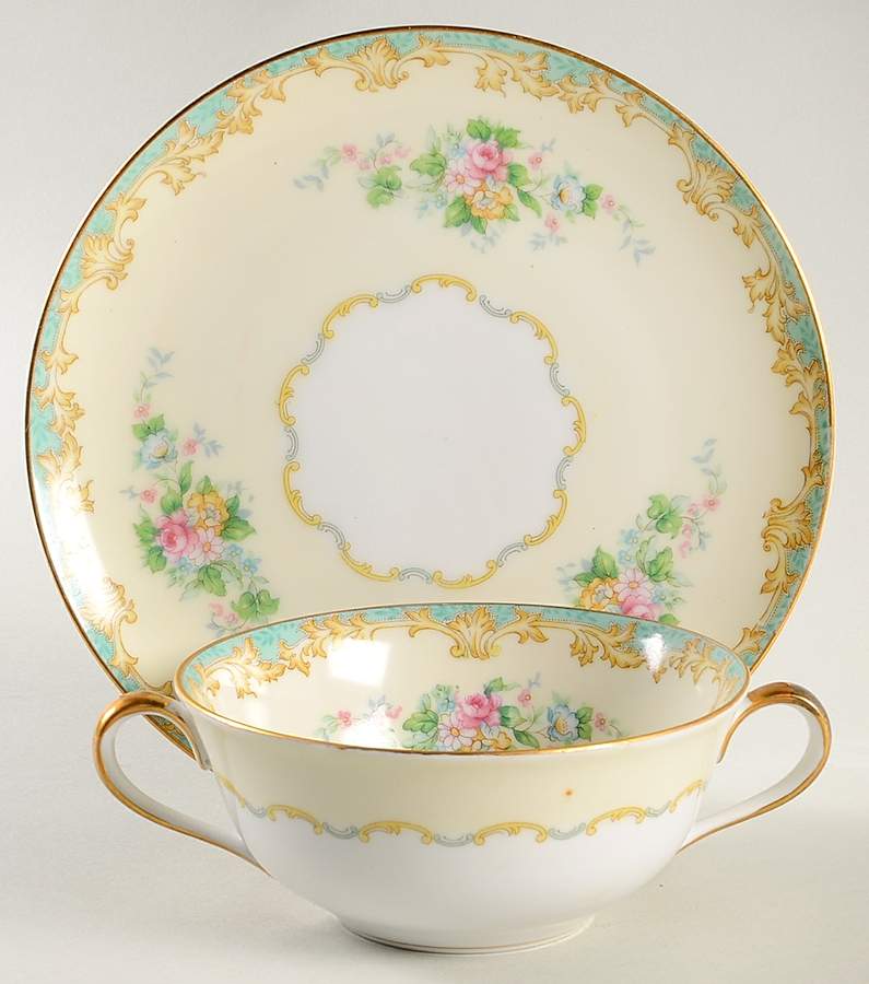 Adela Flat Cream Soup Bowl & Saucer Set by Noritake-1