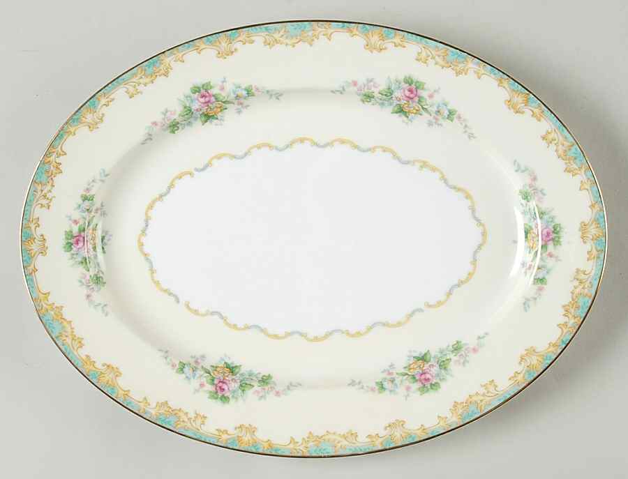 Adela 11" Oval Serving Platter by Noritake-1