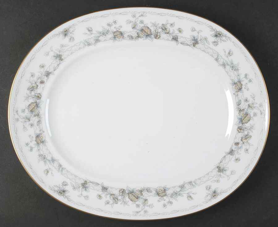 Adoration 13" Oval Serving Platter by Noritake-1