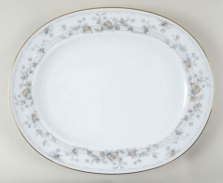 Adoration 15" Oval Serving Platter by Noritake-1