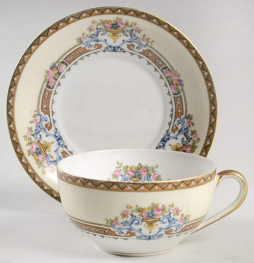 Adonis Flat Cup & Saucer Set by Noritake-1