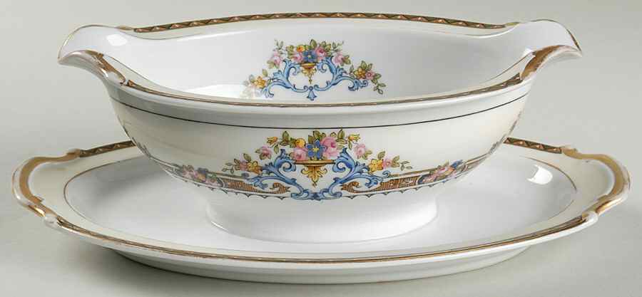 Adonis Gravy Boat with Attached Underplate by Noritake-1