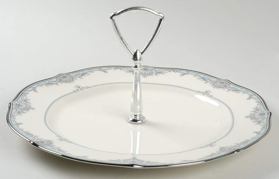 Adornment Round Serving Plate with Handle (DP) by Noritake-1