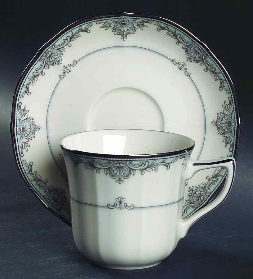 Adornment Flat Cup & Saucer Set by Noritake-1