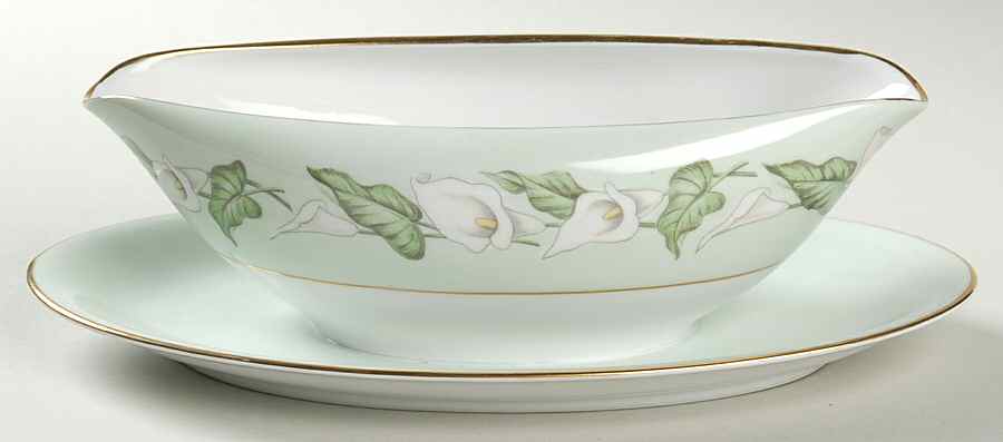 Adrienne Gravy Boat with Attached Underplate by Noritake-1