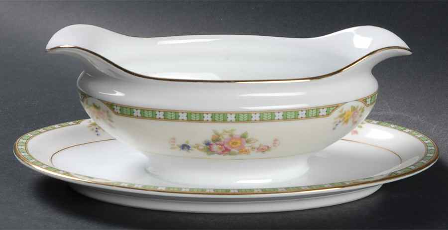 Adrian Gravy Boat with Attached Underplate by Noritake-1