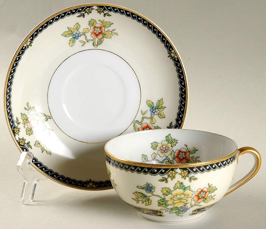 Adriatic Flat Cup & Saucer Set by Noritake-1