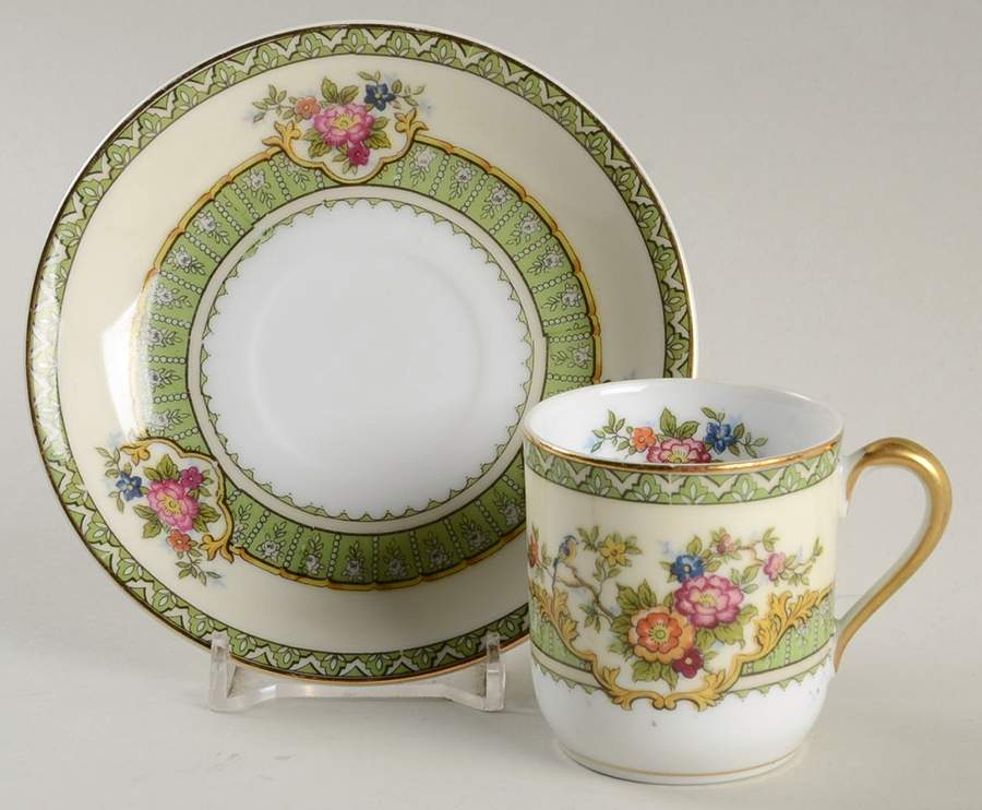 Aeolian Flat Demitasse Cup & Saucer Set by Noritake-1