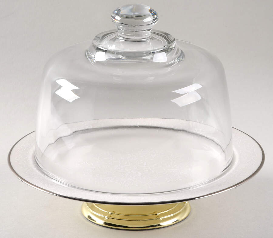 Affection 6 1/2"-7 1/2" Footed Cheese Plate w/ Glass Dome HC by Noritake-1