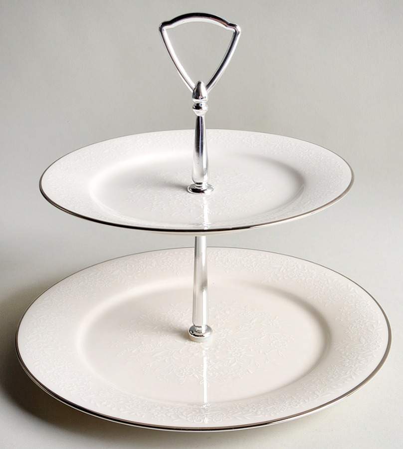 Affection 2 Tiered Serving Tray (Dinner & Salad Plate) by Noritake-1
