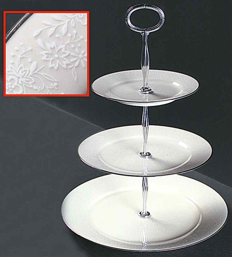 Affection 13 7/8"-14 1/4" 3-Tiered Serving Tray(DP,SP,BB) HC by Noritake-1
