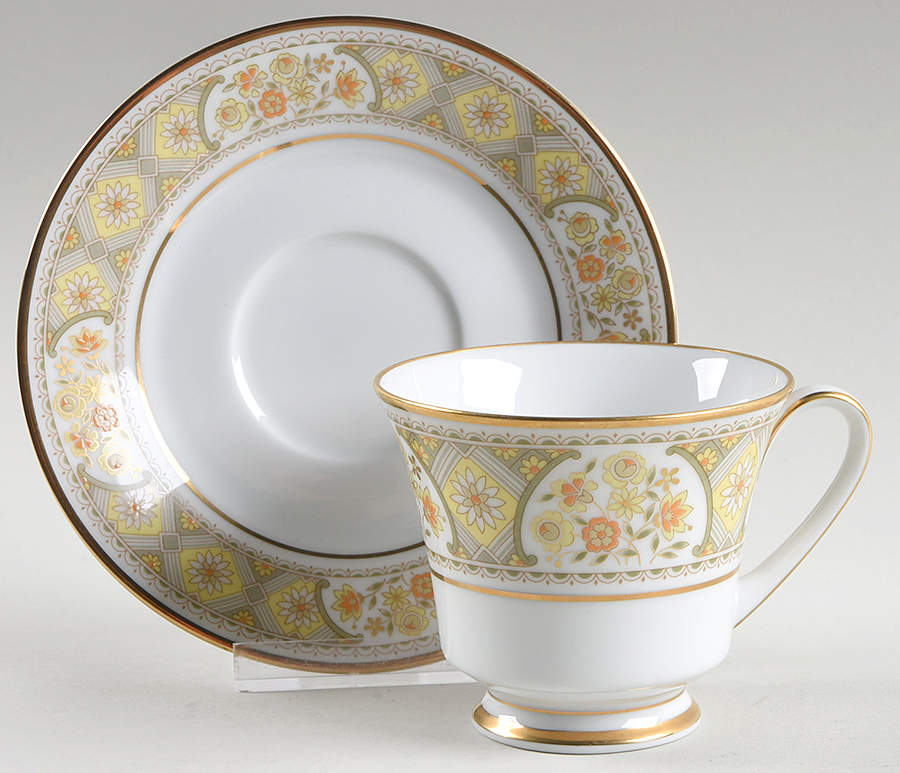 Aida Footed Cup & Saucer Set by Noritake-1