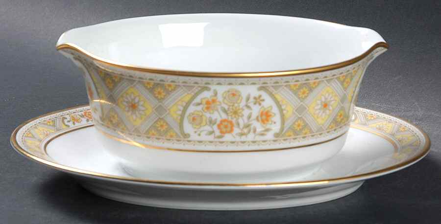 Aida Gravy Boat with Attached Underplate by Noritake-1