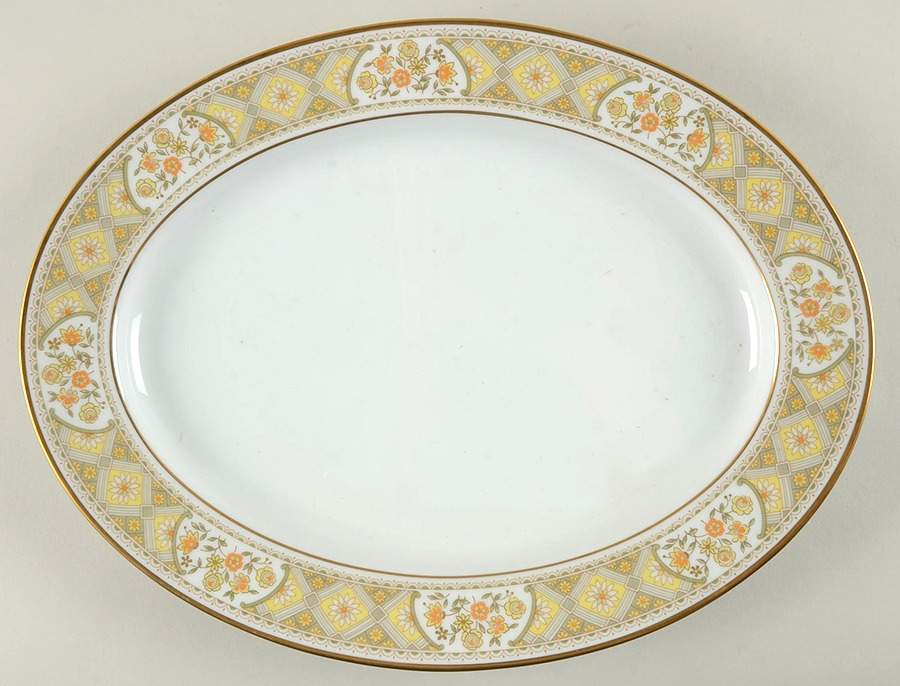 Aida 13" Oval Serving Platter by Noritake-1
