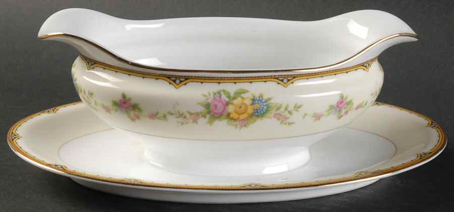Aileen Gravy Boat with Attached Underplate by Noritake-1