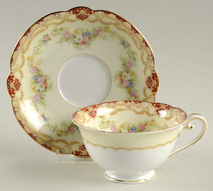 Ainslee Footed Cup & Saucer Set by Noritake-1