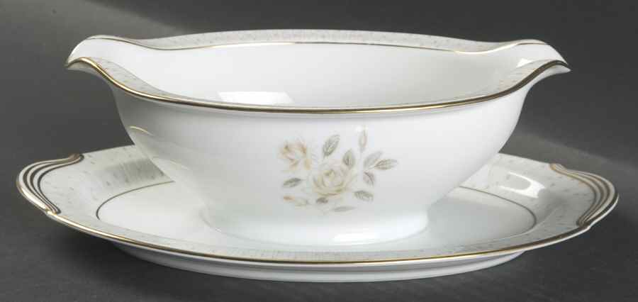 Alberta Gravy Boat with Attached Underplate by Noritake-1