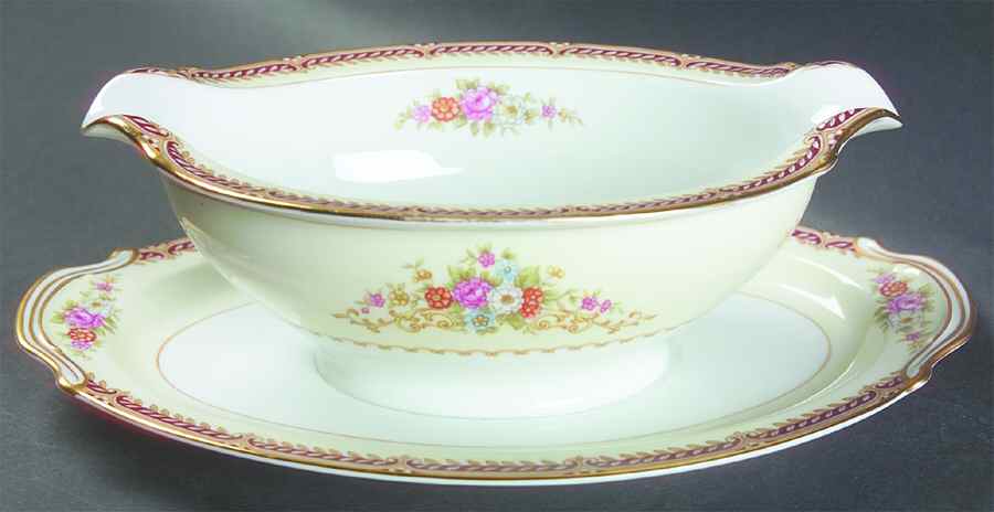 Alberta Gravy Boat with Attached Underplate by Noritake-1
